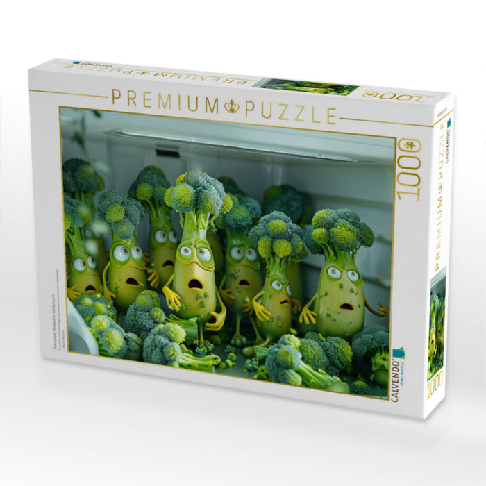 Staunender Brokkoli im Kühlschrank - CALVENDO Foto-Puzzle'