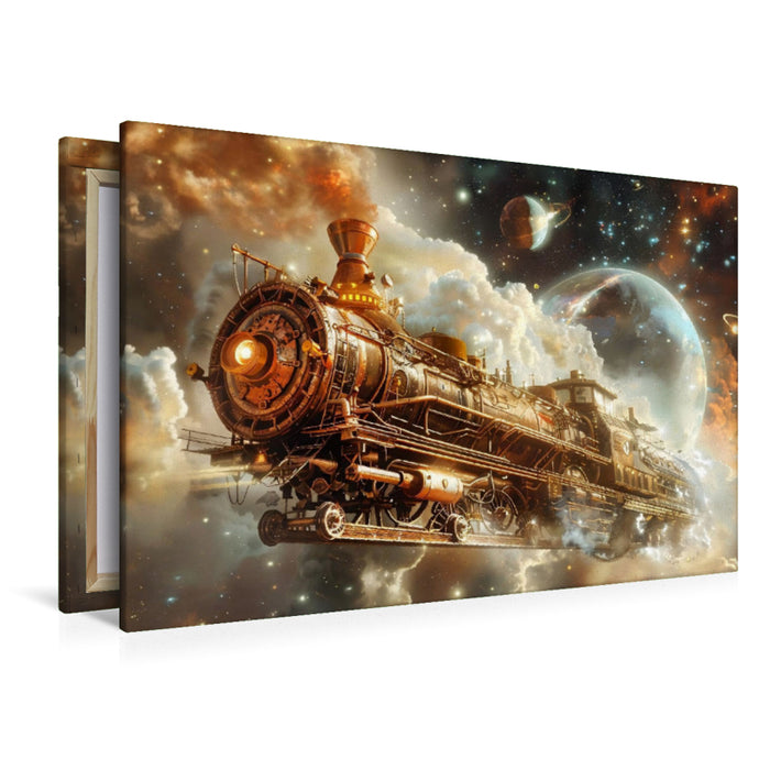 Premium Textil-Leinwand Ein Motiv aus dem Kalender "Steampunk im Weltall"