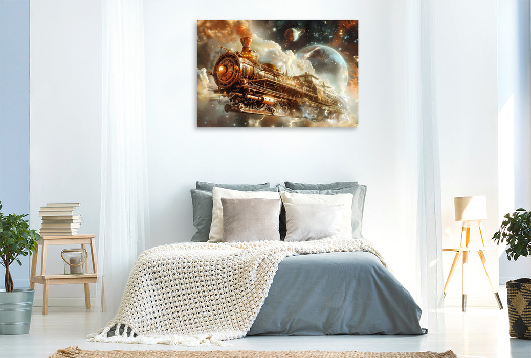 Premium Textil-Leinwand Ein Motiv aus dem Kalender "Steampunk im Weltall"