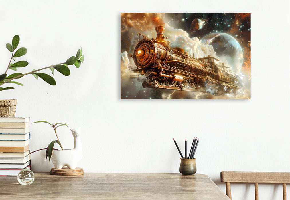 Premium Textil-Leinwand Ein Motiv aus dem Kalender "Steampunk im Weltall"