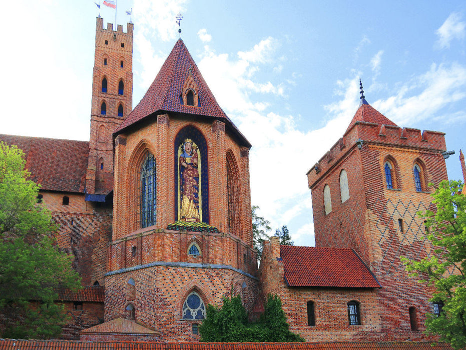 Ordensburg des Deutschen Ordens in Marienburg, polnisch Malbork, in Pommern - CALVENDO Foto-Puzzle'