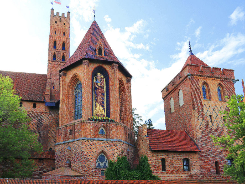 Ordensburg des Deutschen Ordens in Marienburg, polnisch Malbork, in Pommern - CALVENDO Foto-Puzzle'