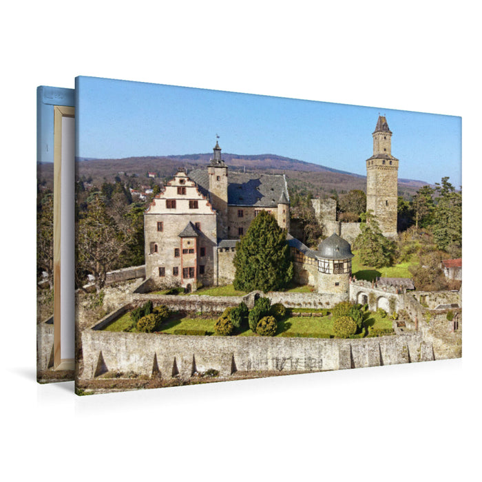 Premium Textil-Leinwand Die Burg Kronberg besticht durch ihren ausgezeichneten Zustand und den monolithischen Bergfried