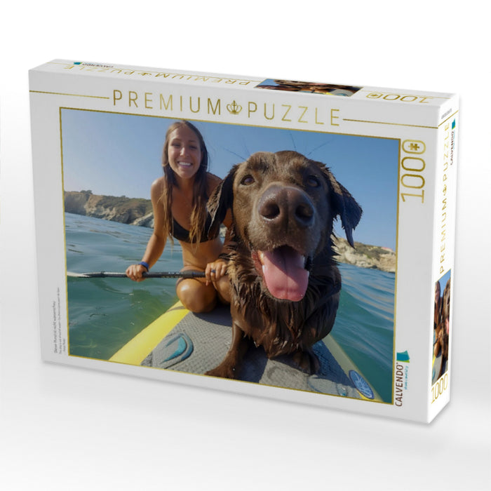 Dieser Hund ist nicht wasserscheu - CALVENDO Foto-Puzzle'