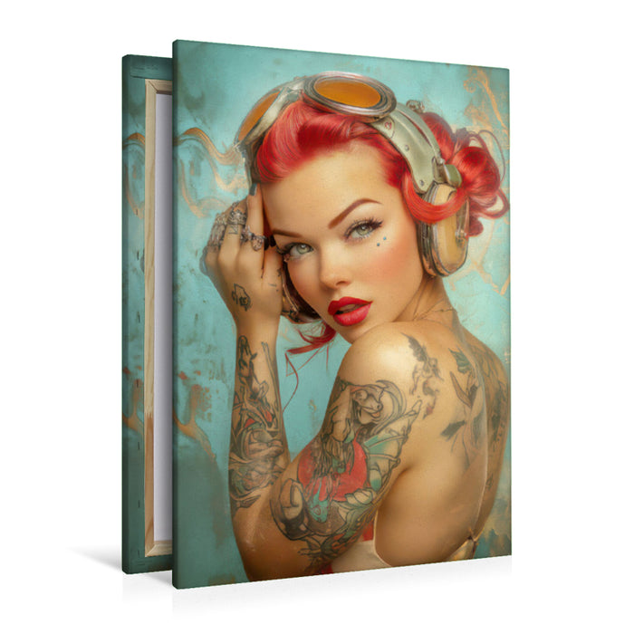 Premium Textil-Leinwand Sexy pin-up Girls