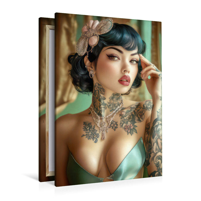 Premium Textil-Leinwand Sexy pin-up Girls