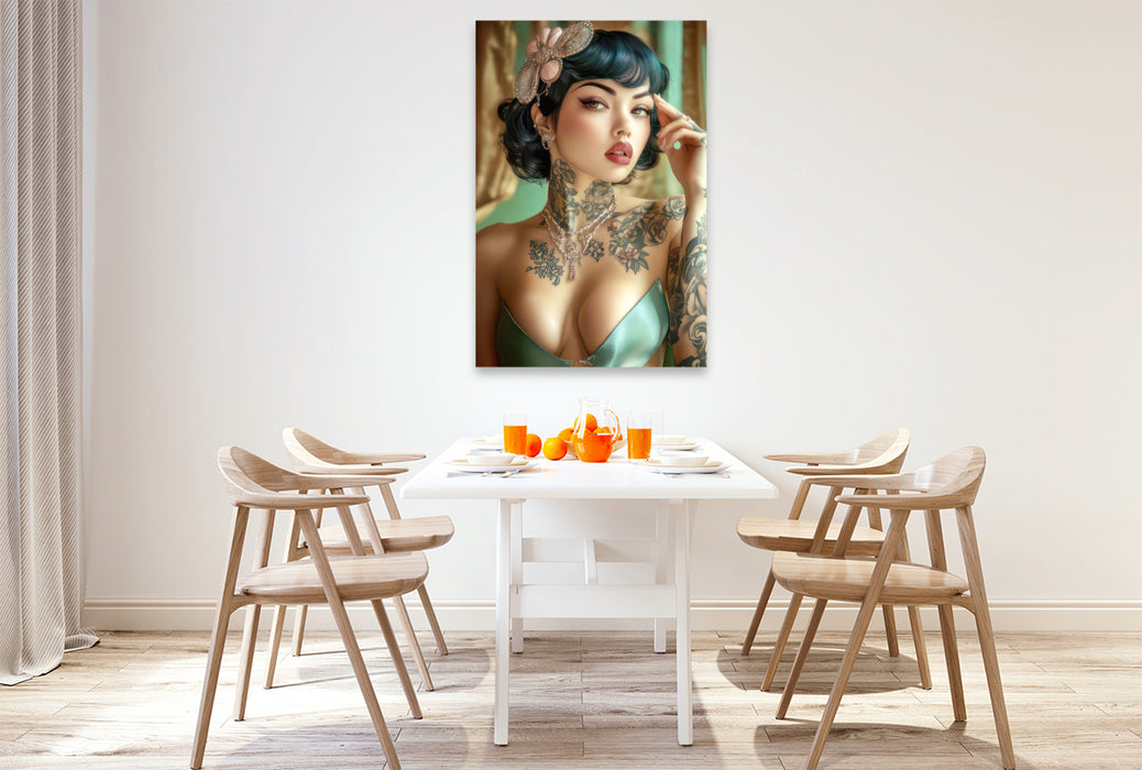 Premium Textil-Leinwand Sexy pin-up Girls