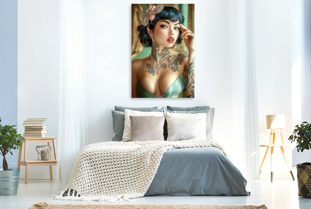 Premium Textil-Leinwand Sexy pin-up Girls