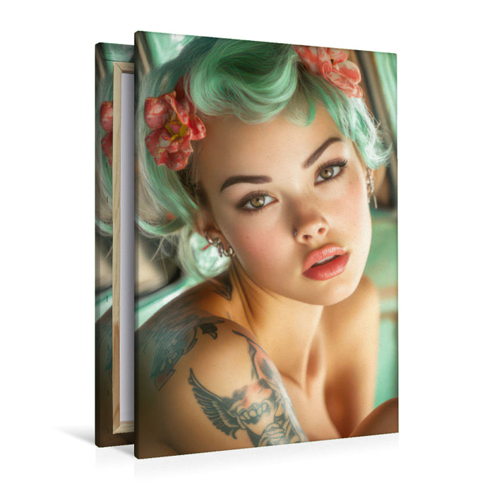 Premium Textil-Leinwand Sexy pin-up Girls