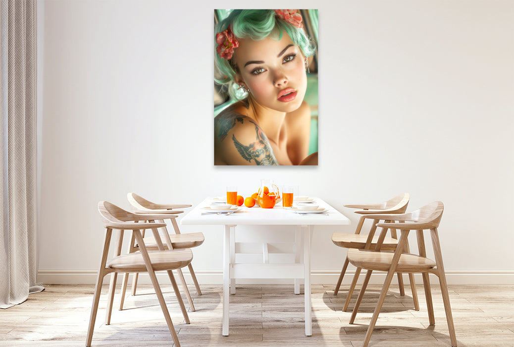 Premium Textil-Leinwand Sexy pin-up Girls