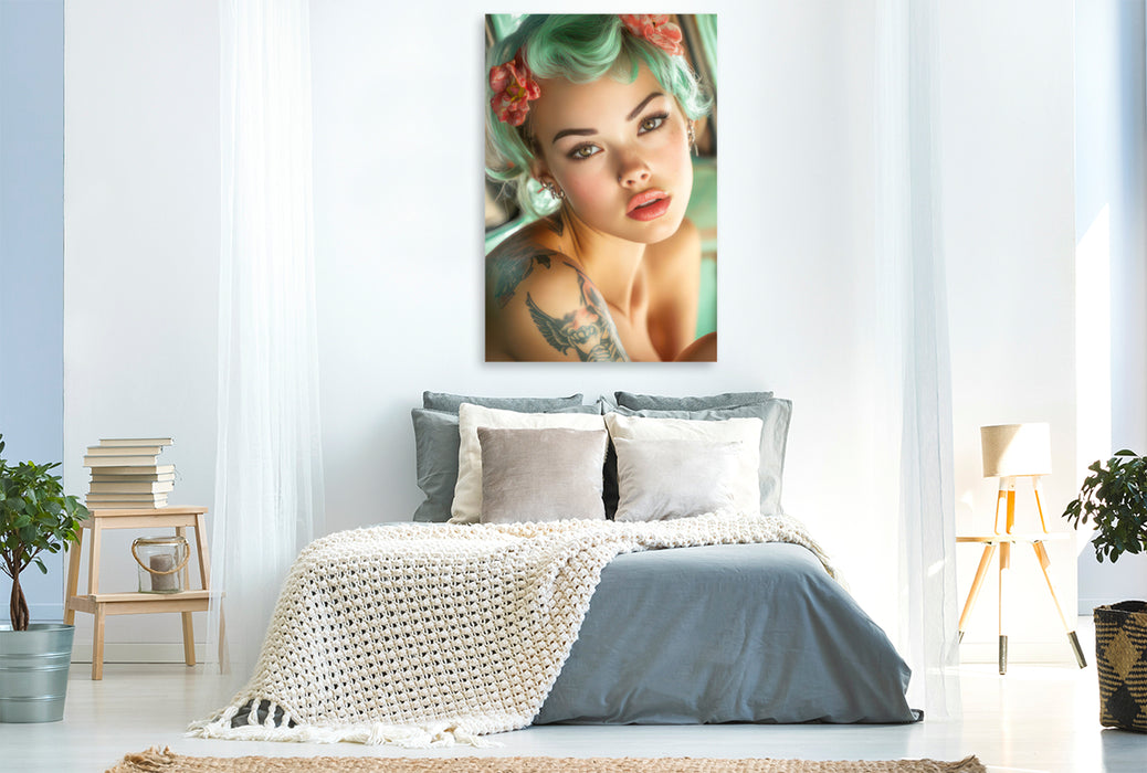 Premium Textil-Leinwand Sexy pin-up Girls