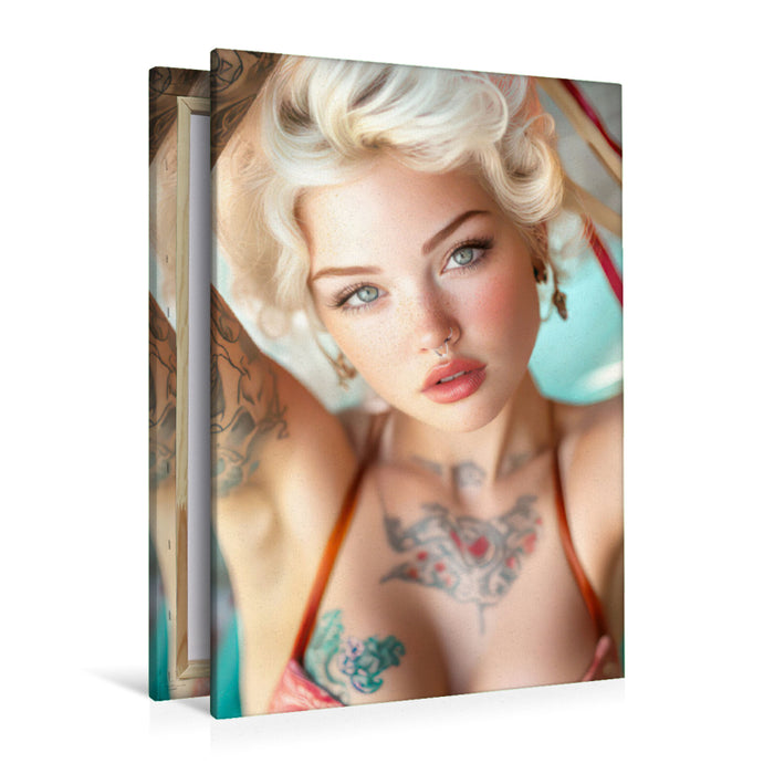 Premium Textil-Leinwand Sexy pin-up Girls