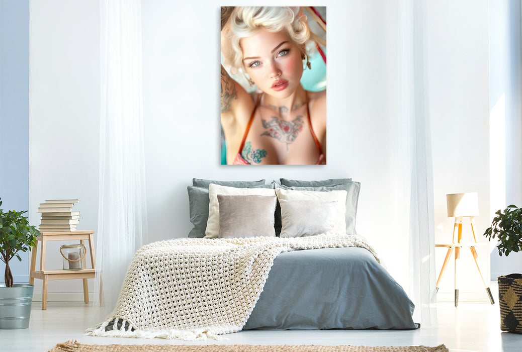 Premium Textil-Leinwand Sexy pin-up Girls