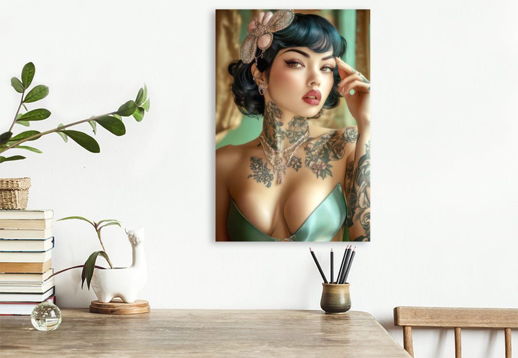 Premium Textil-Leinwand Sexy pin-up Girls