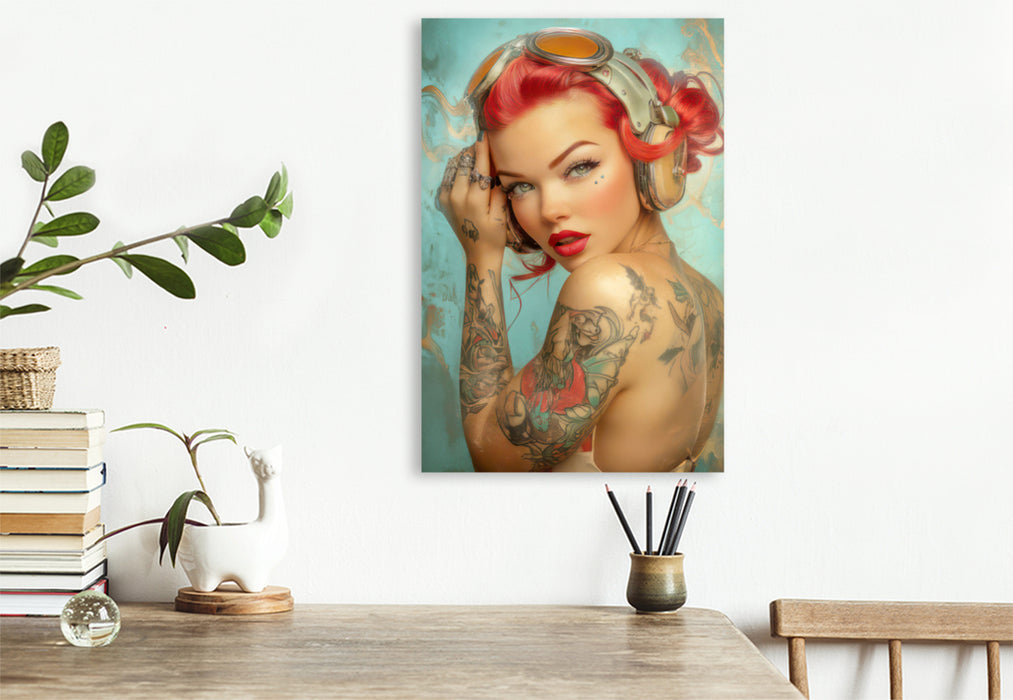 Premium Textil-Leinwand Sexy pin-up Girls