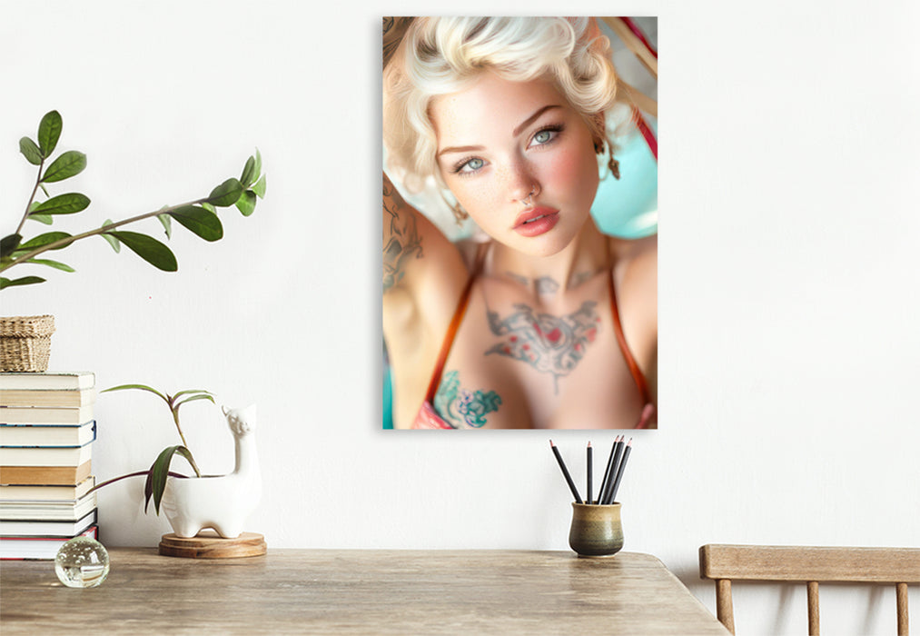 Premium Textil-Leinwand Sexy pin-up Girls