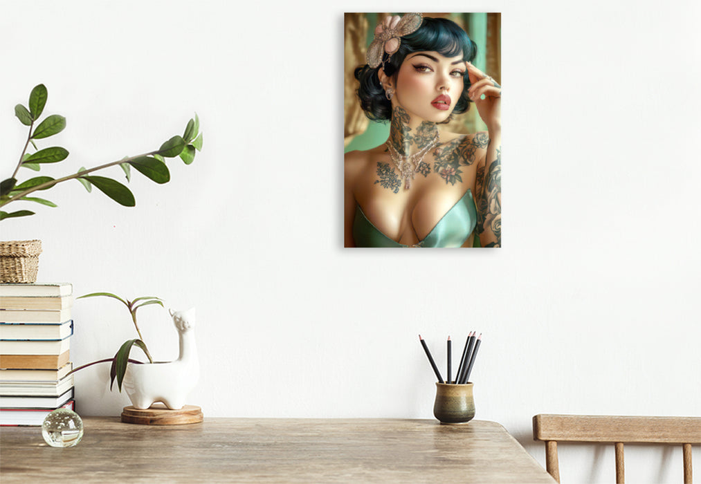 Premium Textil-Leinwand Sexy pin-up Girls