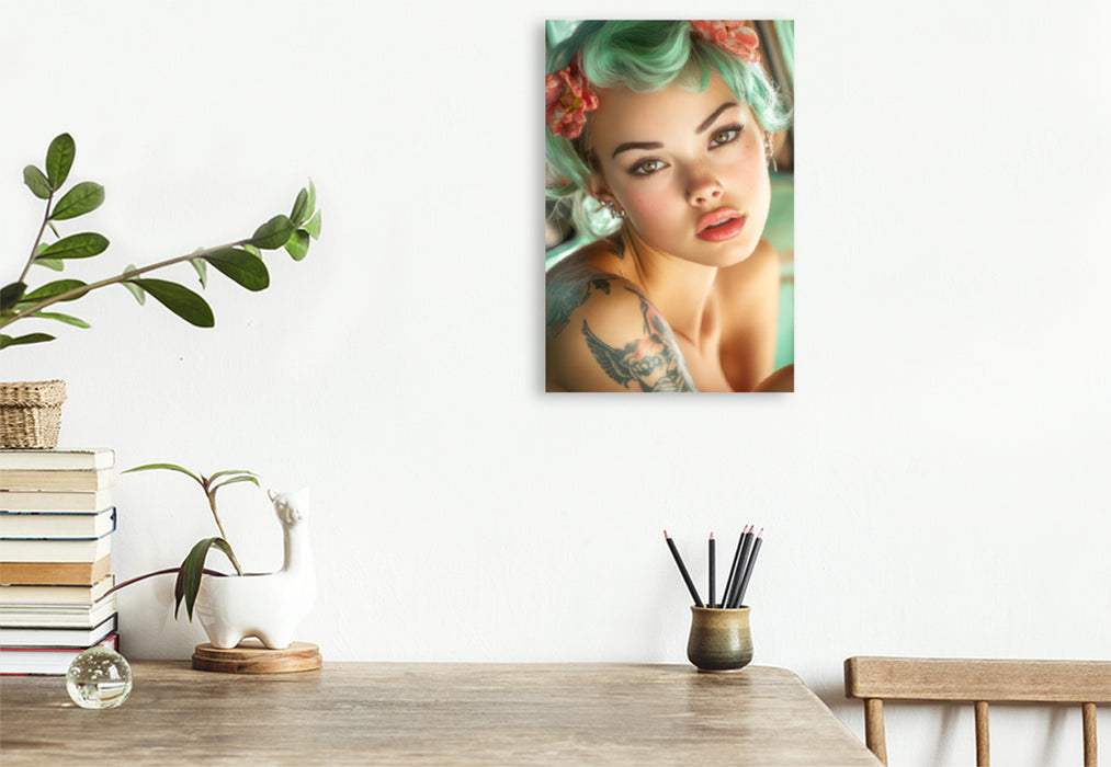 Premium Textil-Leinwand Sexy pin-up Girls