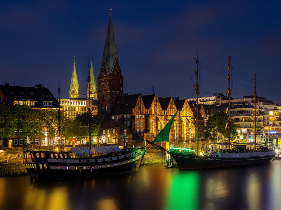 Uferpromenade Schlachte - Bremen - CALVENDO Foto-Puzzle'