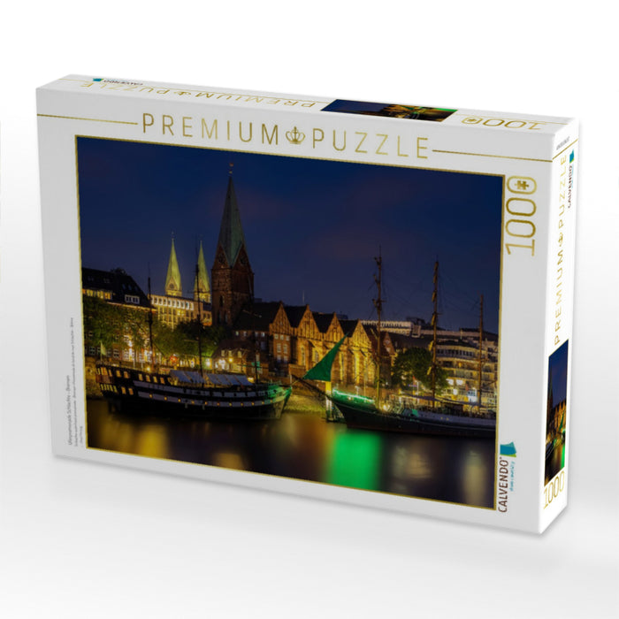 Uferpromenade Schlachte - Bremen - CALVENDO Foto-Puzzle'