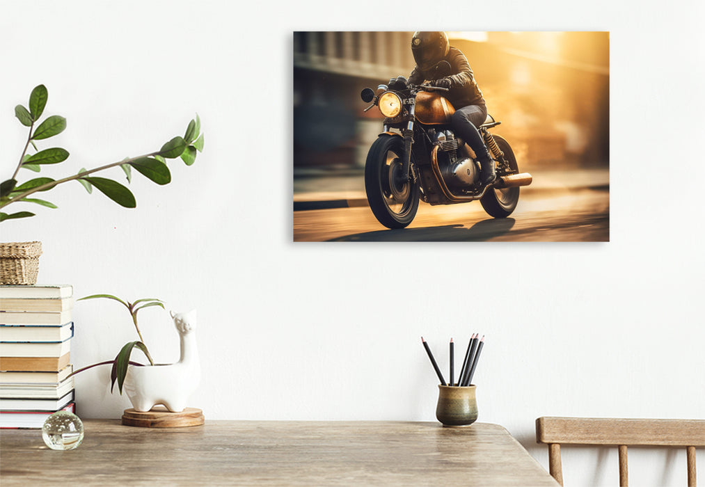 Premium Textil-Leinwand Ein Motiv aus dem Kalender Urban Biker