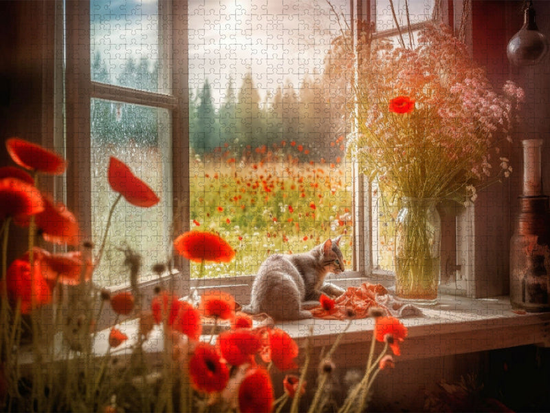 Roter Mohn - CALVENDO Foto-Puzzle'