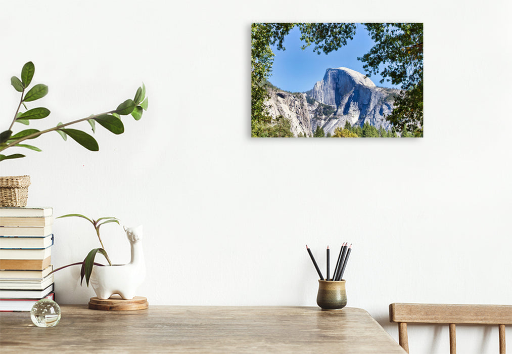 Premium Textil-Leinwand Half Dome, Yosemite Nationalpark