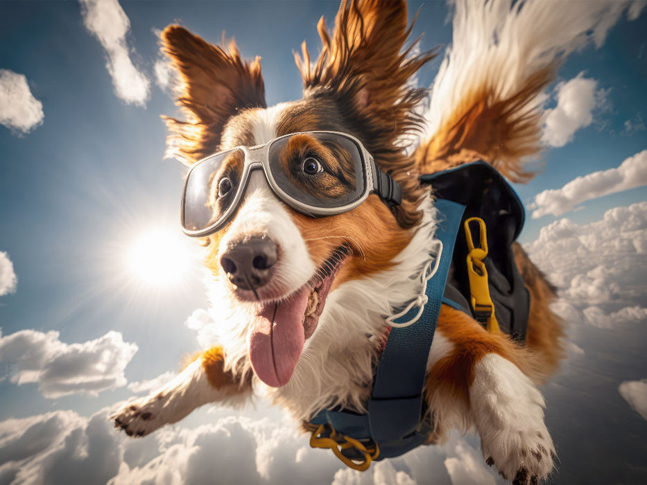 Collie Luna lernt fliegen - CALVENDO Foto-Puzzle'