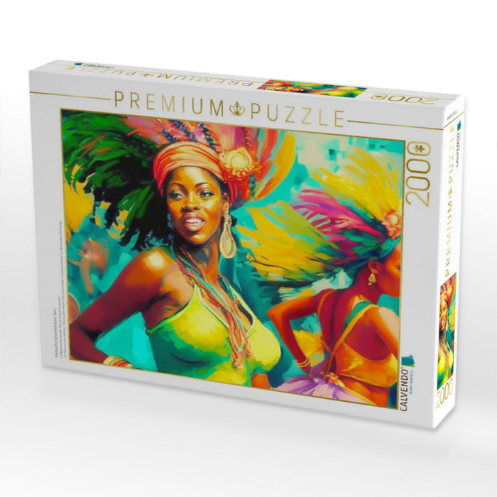 Karibische Schönheit beim Tanz - CALVENDO Foto-Puzzle'