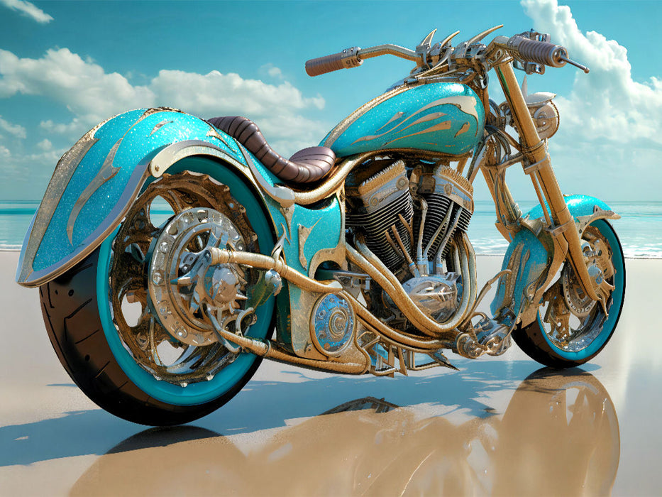 Bike am Karibikstrand - CALVENDO Foto-Puzzle'