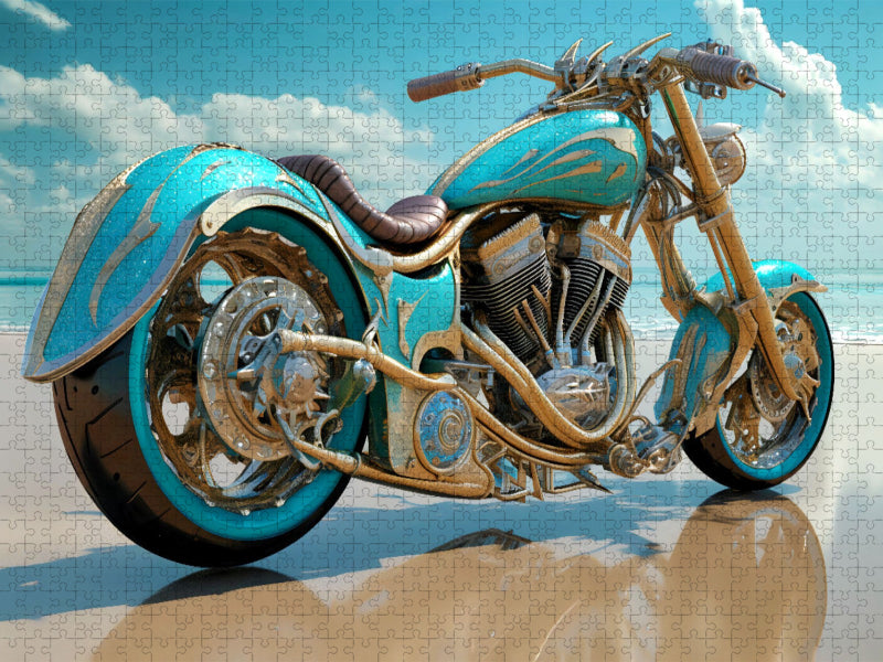 Bike am Karibikstrand - CALVENDO Foto-Puzzle'