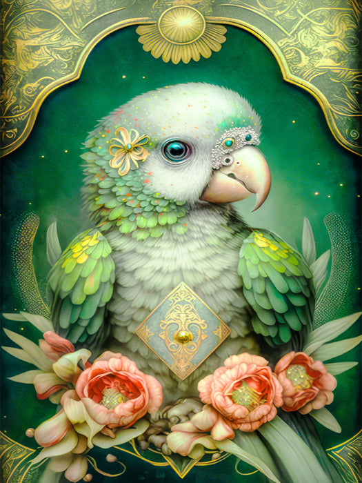 Junger Papagei im Tarot-Stil - CALVENDO Foto-Puzzle'