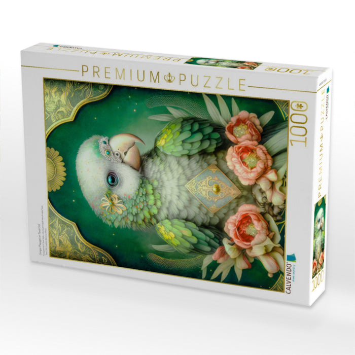 Junger Papagei im Tarot-Stil - CALVENDO Foto-Puzzle'