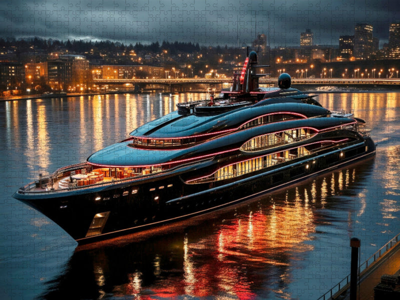 Mega Yachten - Perfektion auf dem Wasser - CALVENDO Foto-Puzzle'