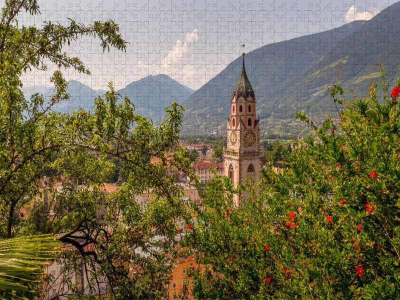 Nilolauskirche in Merans Altstadt, Südtirol - CALVENDO Foto-Puzzle'
