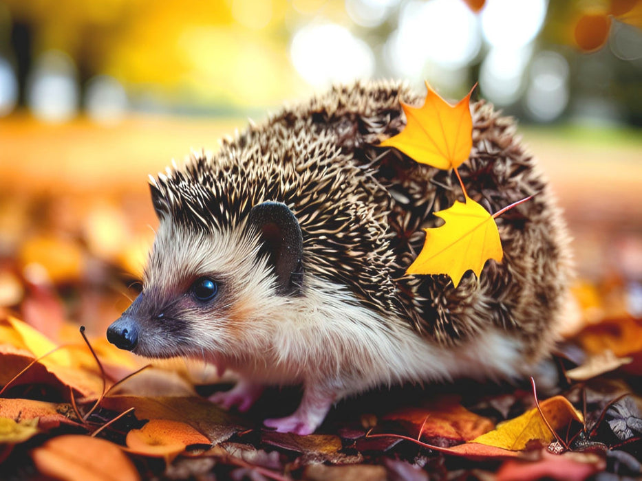 Igel im Herbst - CALVENDO Foto-Puzzle'