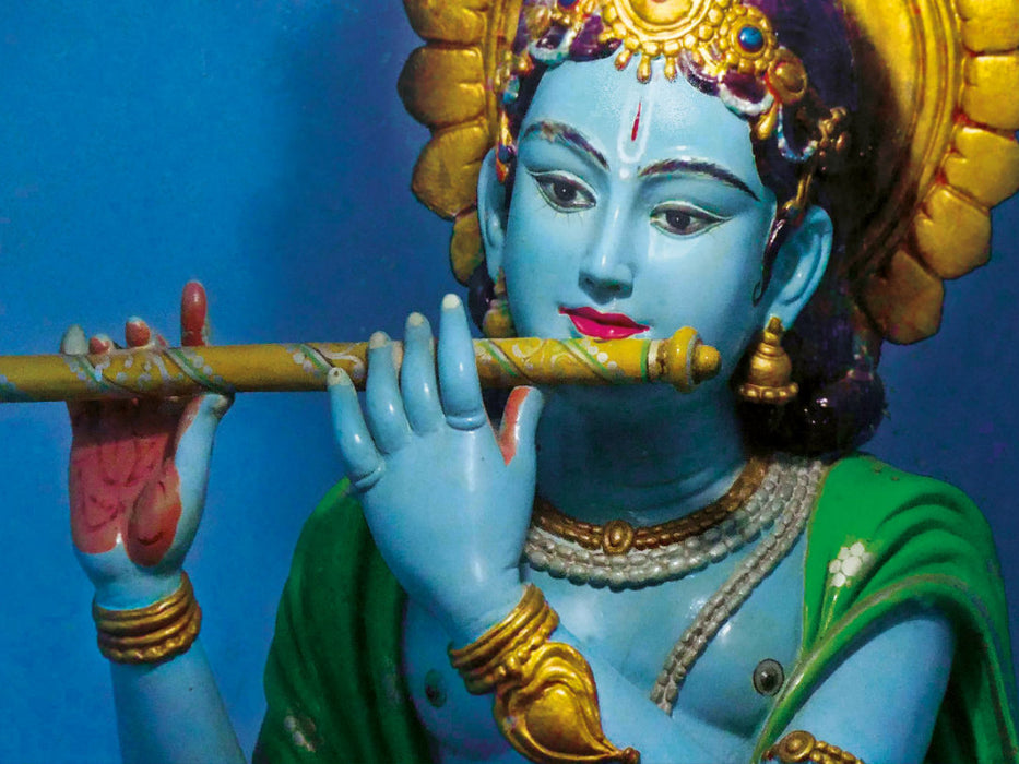 Flöte spielender Gott Krishna, Ananda, Indien - CALVENDO Foto-Puzzle'