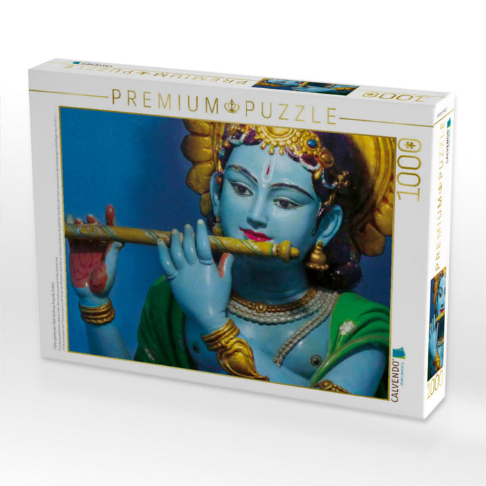 Dieu Krishna jouant de la flûte, Ananda, Inde - Puzzle photo CALVENDO' 