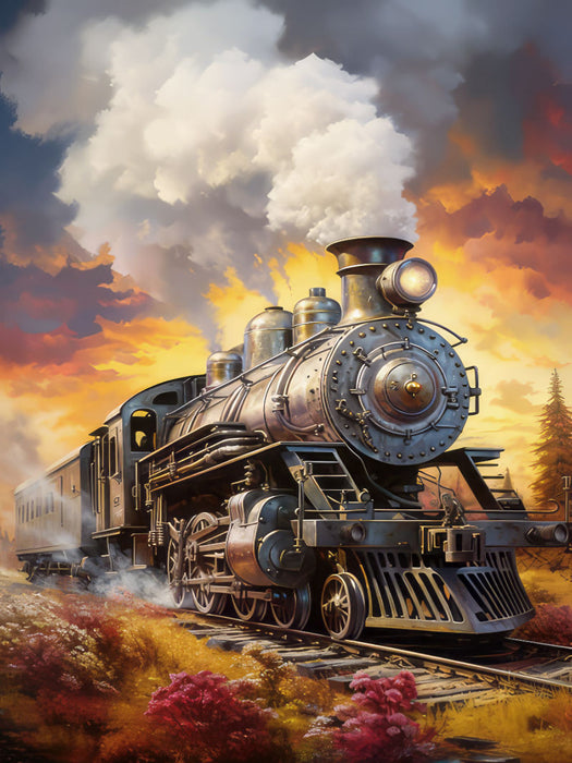 Steampunk-Lokomotiven - CALVENDO Foto-Puzzle'