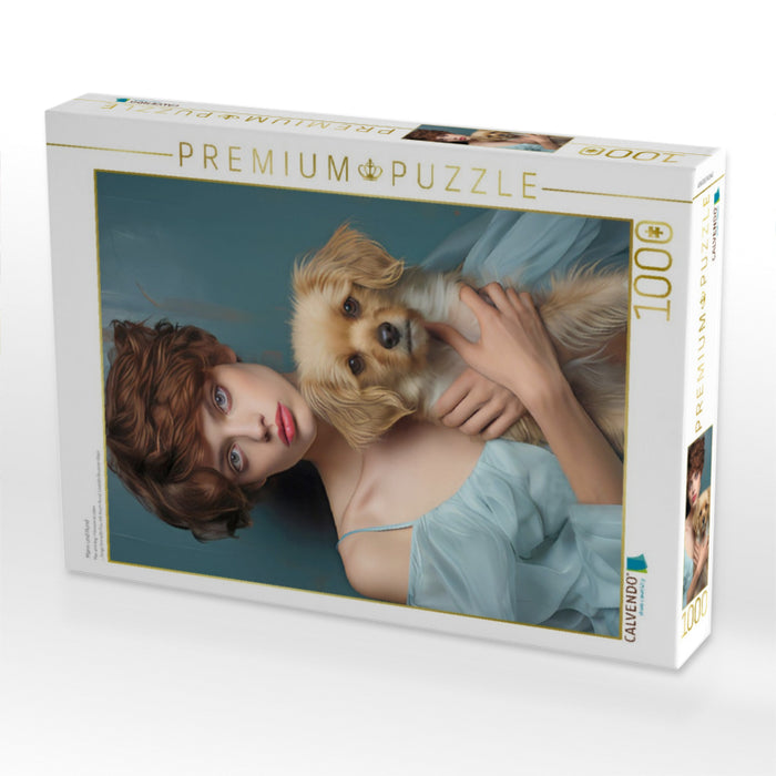 Mann und Hund - CALVENDO Foto-Puzzle'