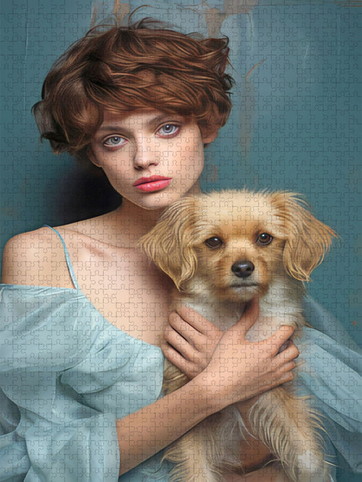 Mann und Hund - CALVENDO Foto-Puzzle'