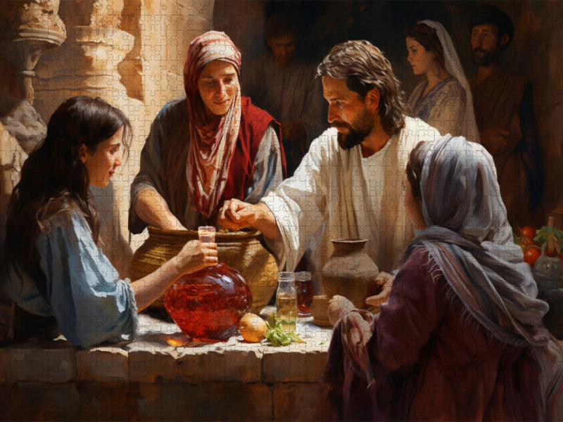 Hochzeit zu Kana - Jesus Christus - Bibel - CALVENDO Foto-Puzzle'