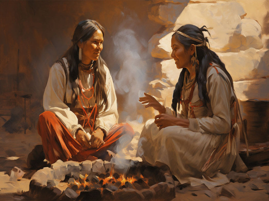 Freundinnen - Indianische Frauen im Gespräch - CALVENDO Foto-Puzzle'