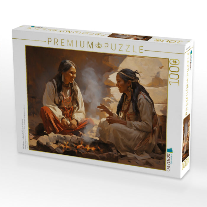 Freundinnen - Indianische Frauen im Gespräch - CALVENDO Foto-Puzzle'