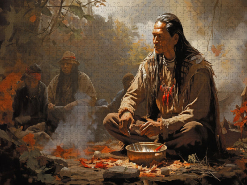 Schamane der Indianer - CALVENDO Foto-Puzzle'