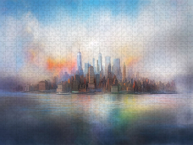 Bunte Stadt - CALVENDO Foto-Puzzle'