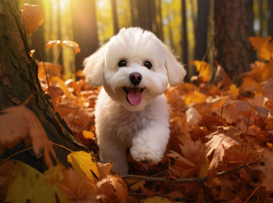 Ein Motiv aus dem Kalender "Bichon frisé, weiße Hündchen mit lockigem Haar" - CALVENDO Foto-Puzzle'