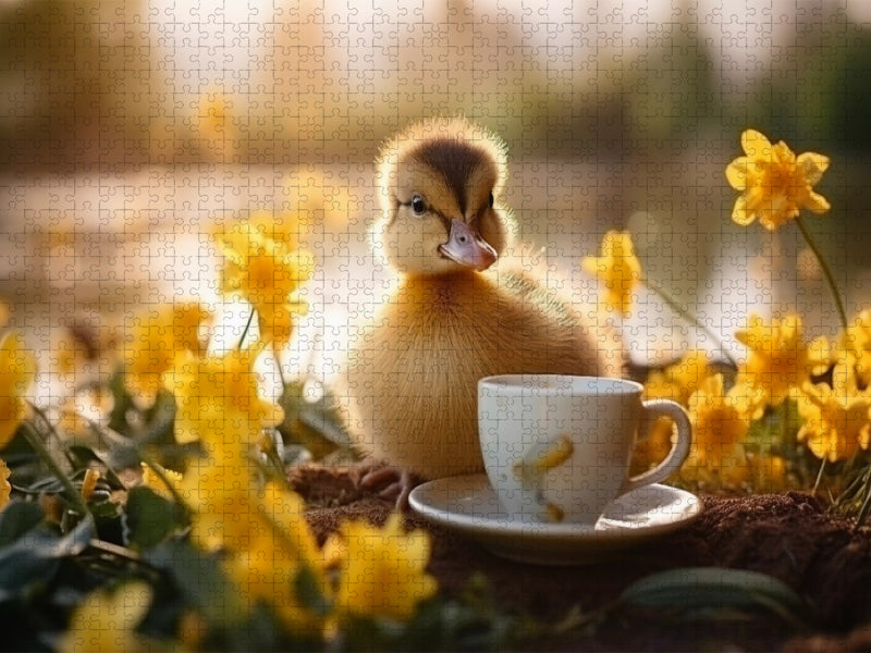 Entenküken Kaffeezeit - CALVENDO Foto-Puzzle'