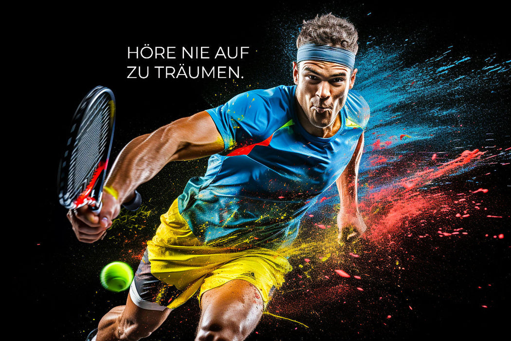Premium Textil-Leinwand Ein Motiv aus dem Kalender Tennis und Motivation