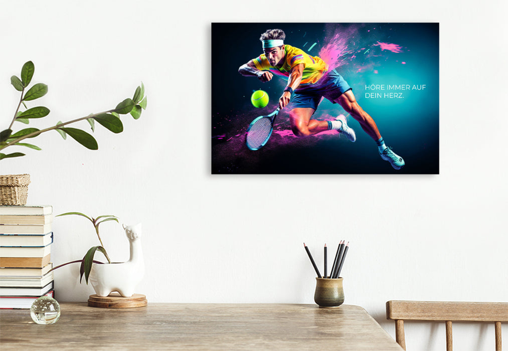 Premium Textil-Leinwand Ein Motiv aus dem Kalender Tennis und Motivation